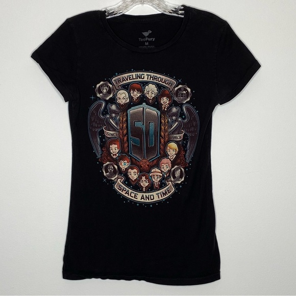 TeeFury 50th Anniversary Doctor Who Graphic Tee - Picture 2 of 5